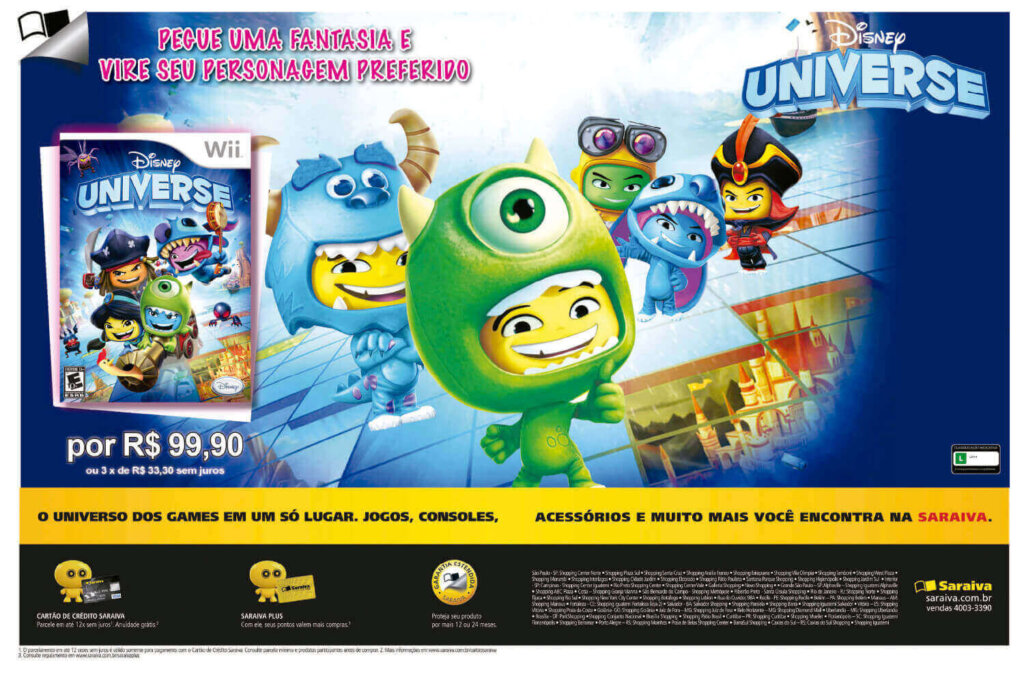 Propaganda Disney Universe (Saraiva) - Nintendo World Express 01 - 2012