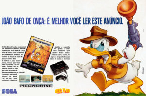 Propaganda Quackshot (Pato Donald) Mega Drive - Ação Games 10 -1992