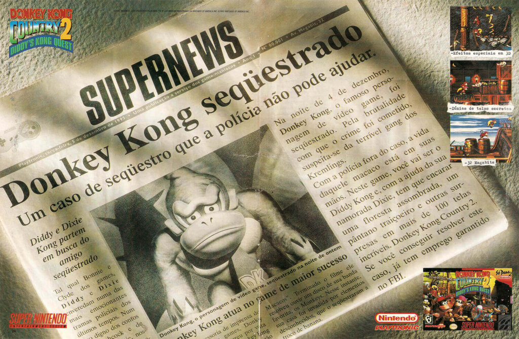 Propaganda Donkey Kong Country 2 - SuperGamePower 21 - 1995