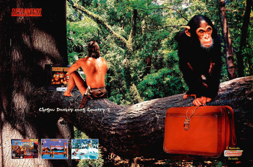 Propaganda Donkey Kong Country 3 - Ação Games 110 - 1996