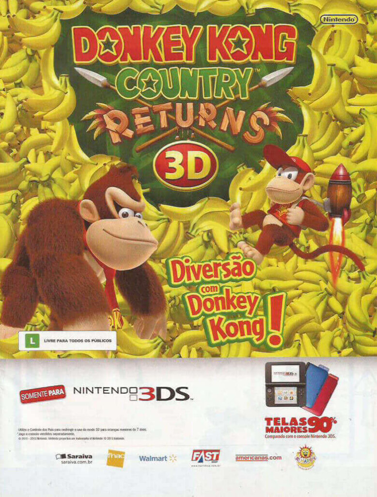Propaganda Donkey Kong Country Returns 3D - Nintendo World 171 - 2013