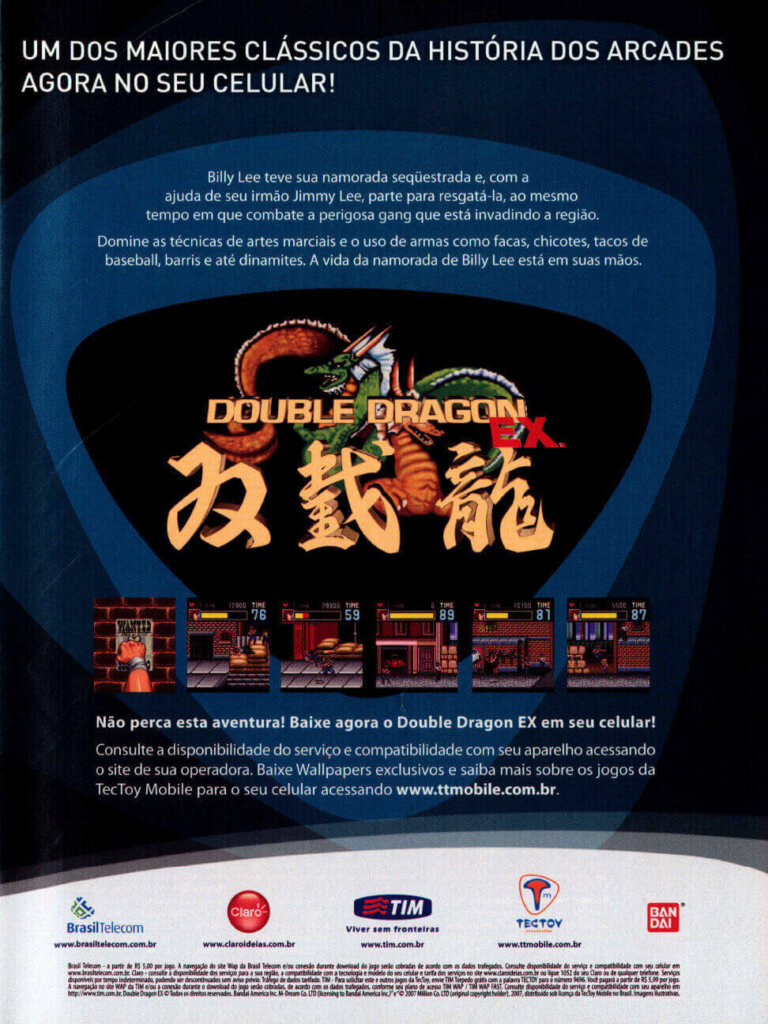 Propaganda Double Dragon EX (TecToy Mobile) - EGM PC 15 - 2007