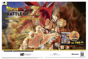 Propaganda Dragon Ball Z Battle of Z - Saraiva - PlayStation 187 - 2014