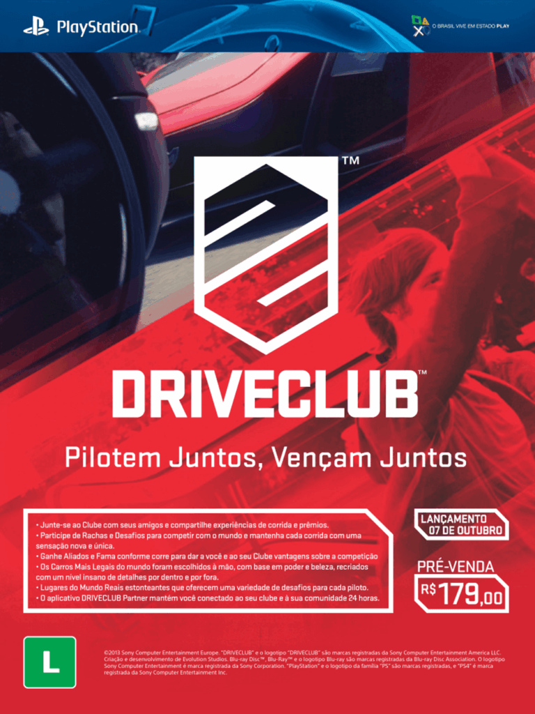 Propaganda Driveclub - PlayStation 195 - 2014
