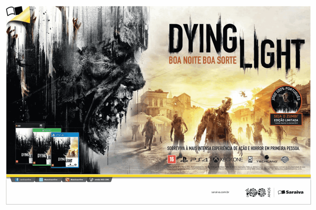 Propaganda Dying Light (Saraiva) - PlayStation 201 - 2015