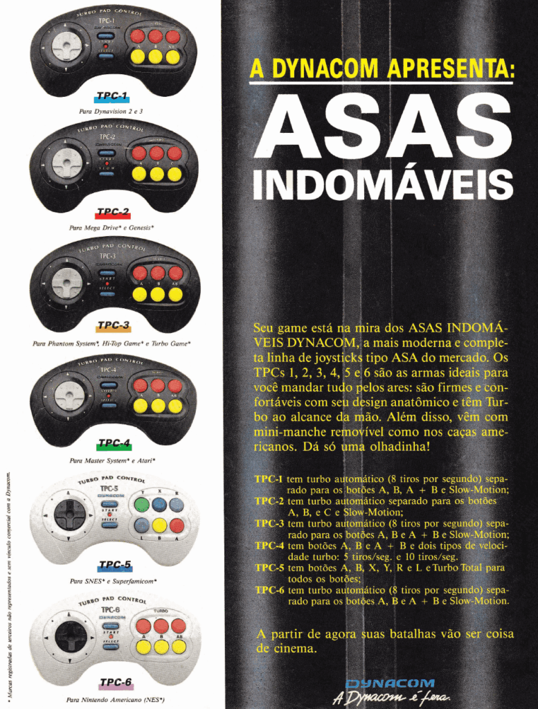 Propaganda Dynacom - Ação Games 50 - 1993