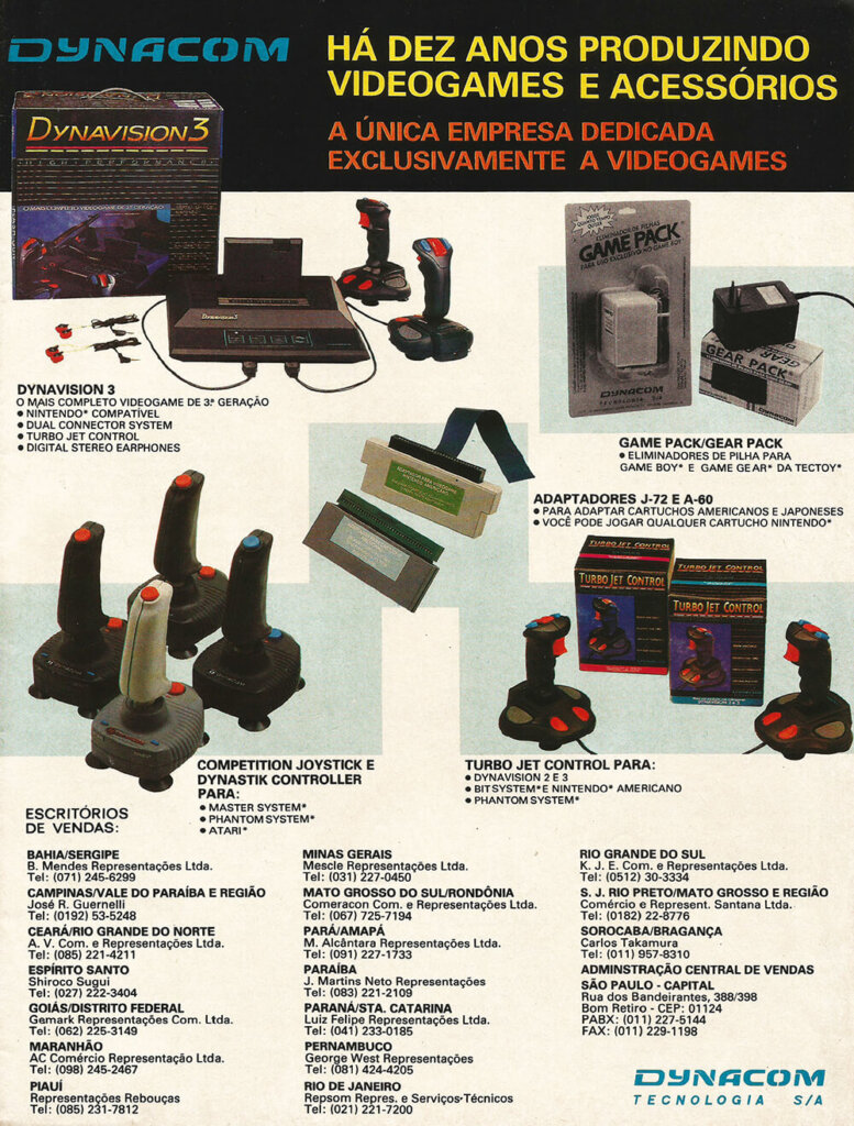 Propaganda Produtos Dynacom - VideoGame 10 - 1992