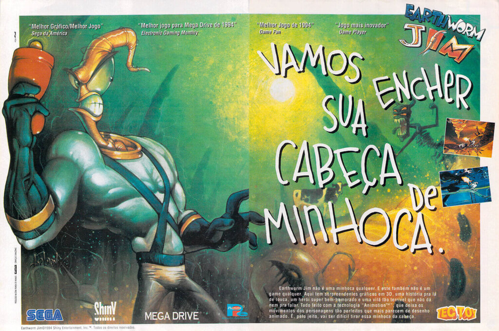 Propaganda Earthworm Jim - VideoGame 49 - 1995