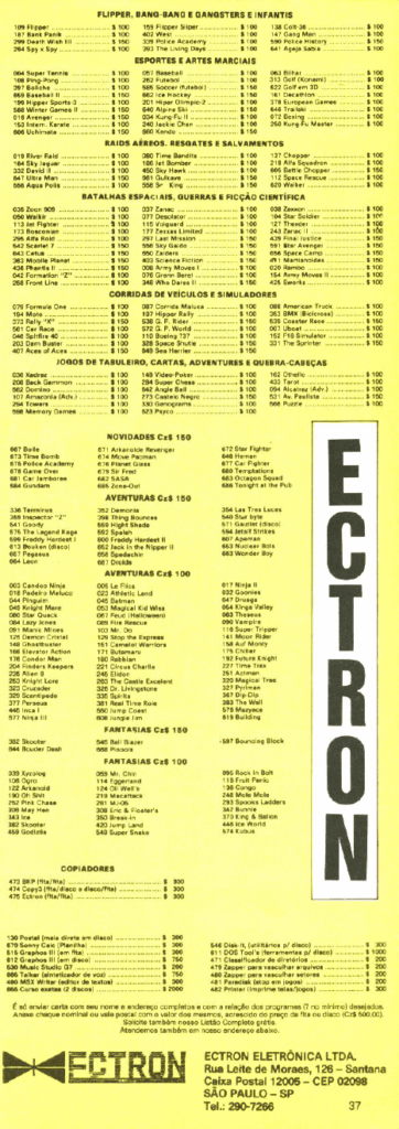 Propaganda Ectron - MSX Micro 17 - 1988