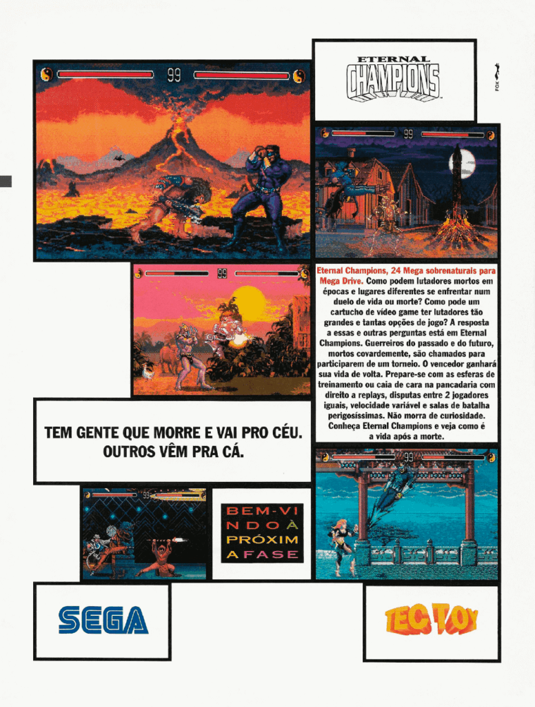 Propaganda Eternal Champions - Ação Games 52 - 1994