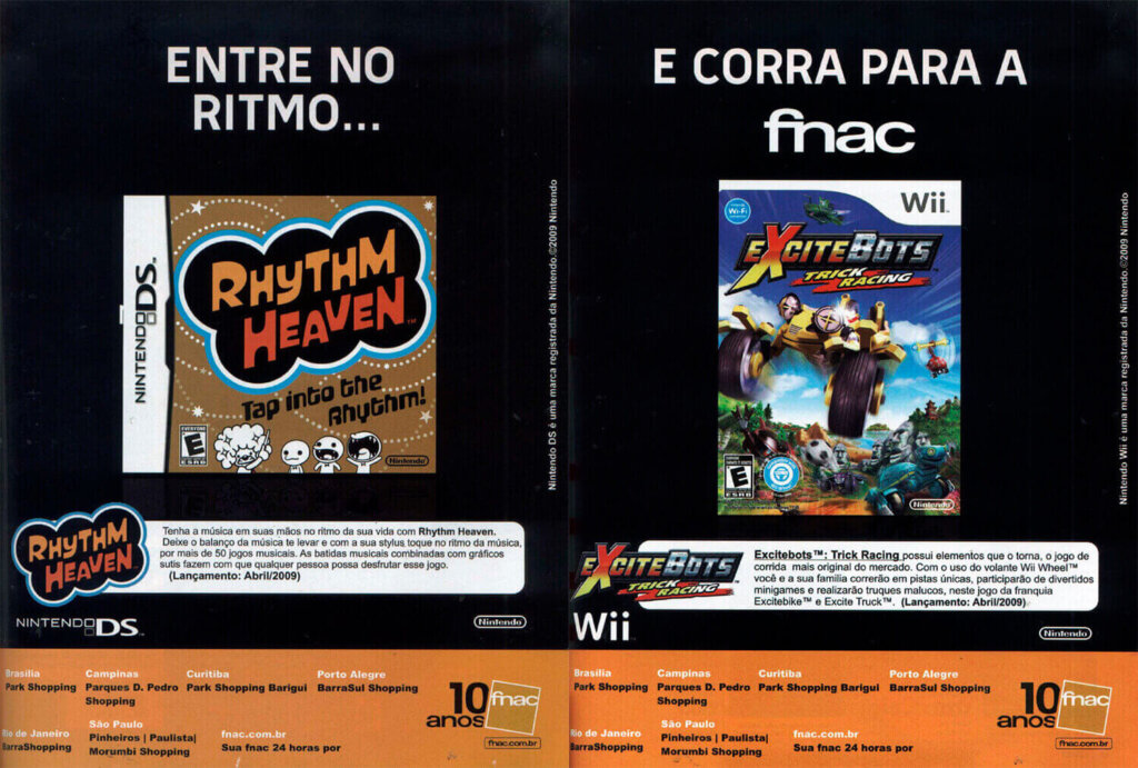 Propaganda Fnac - NGamer Brasil 22 - 2009