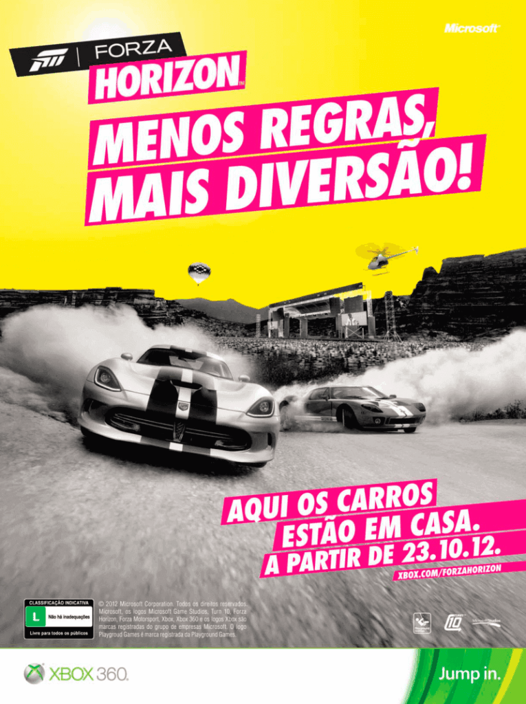 Propaganda Forza Horizon - Xbox 360 72 - 2012