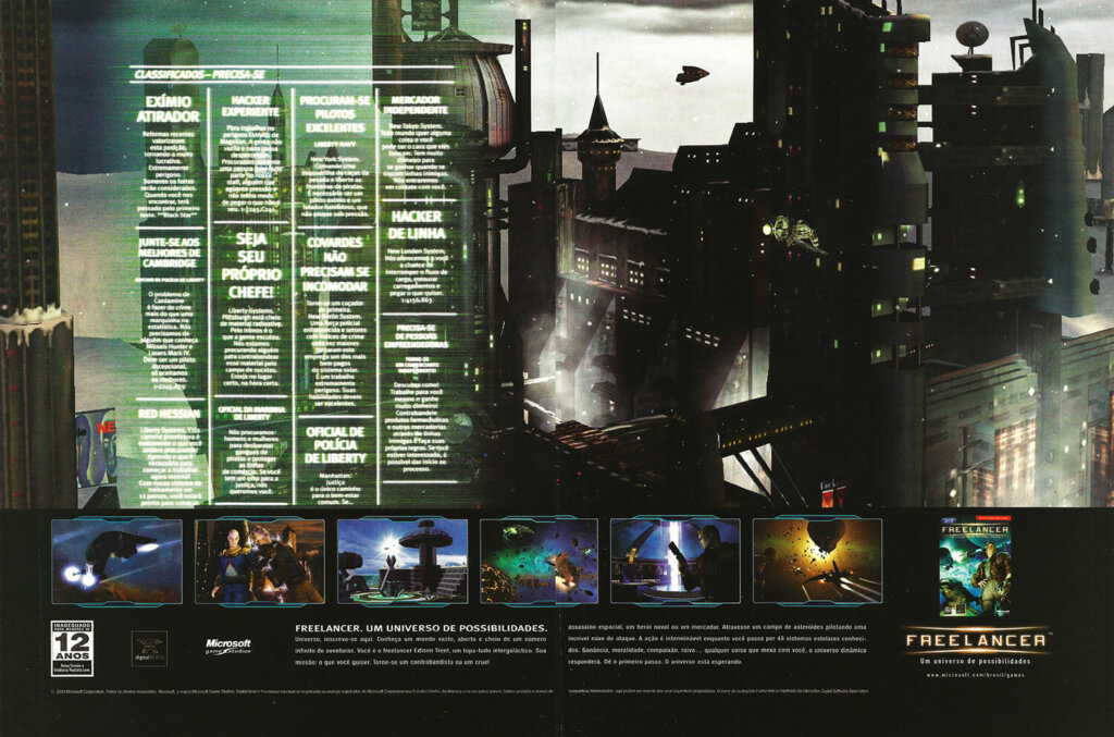Propaganda Freelancer - EGM Brasil 12 - 2003