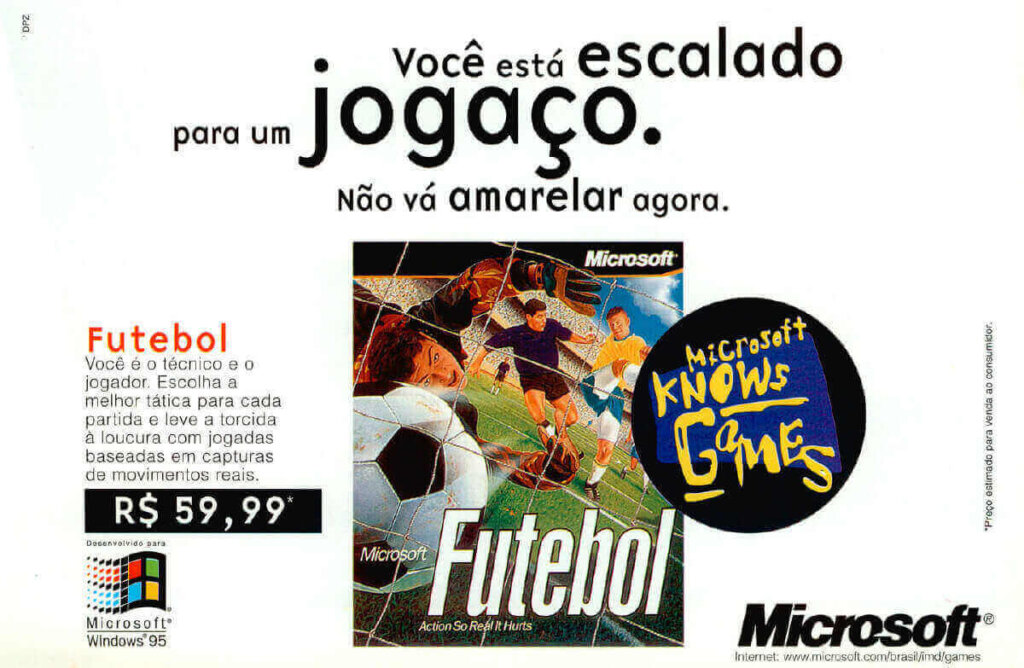 Propaganda Futebol - Ação Games 110 - 1996