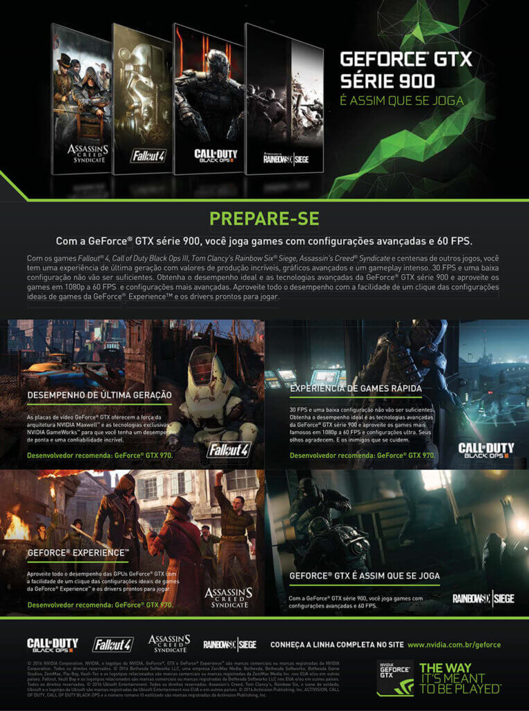 Propaganda GEFORCE FTX Série 900 - Revista Xbox 119 - 2016