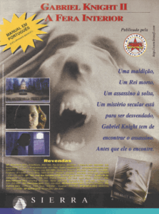 Propaganda Gabriel Knight II A Fera Interior - Revista do CD-Rom 08 - 1996