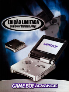 Propaganda Game Boy Advance SP (Dual Color Platinum-Onyx) - Nintendo World 66 - 2004