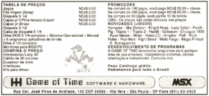 Propaganda Game of Time - MSX Micro 20 - 1989