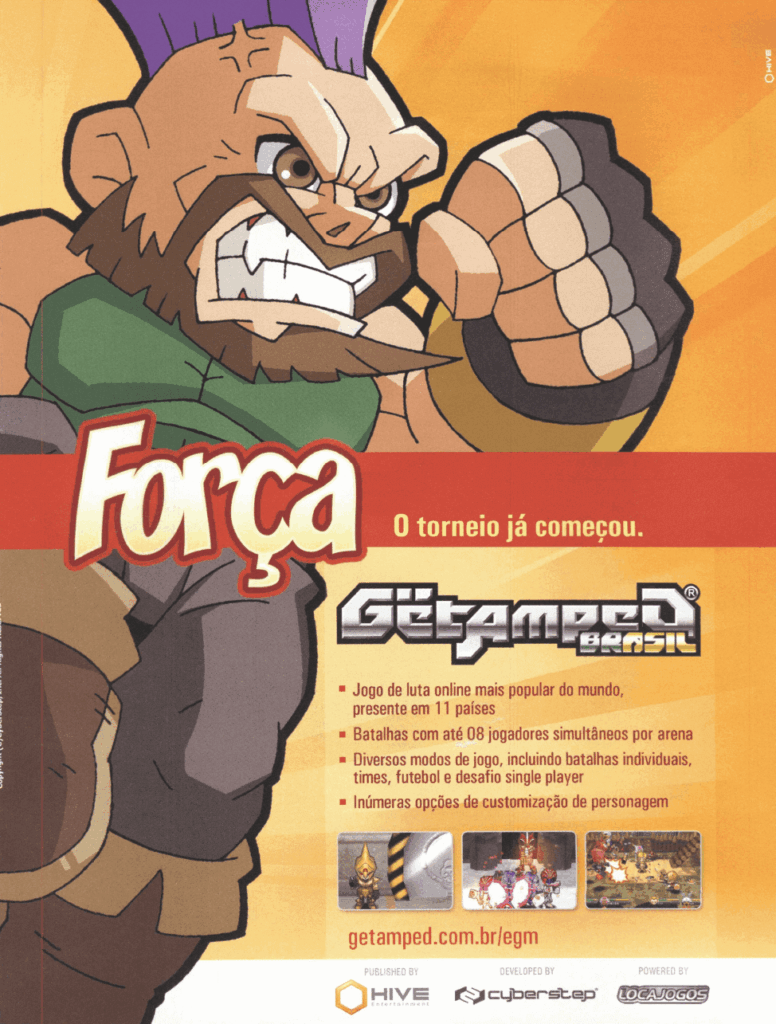 Propaganda GetAmped - EGM Brasil 75 - 2008