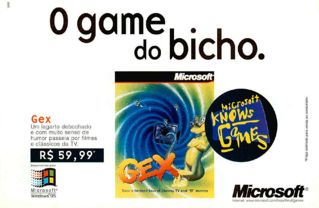 Propaganda Gex - Ação Games 110 - 1996