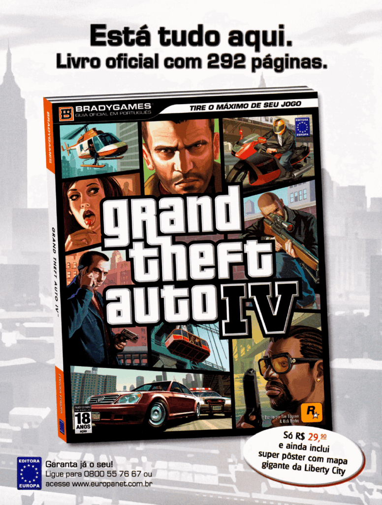 Propaganda Guia Oficial GTA IV - Game Master 42 - 2008