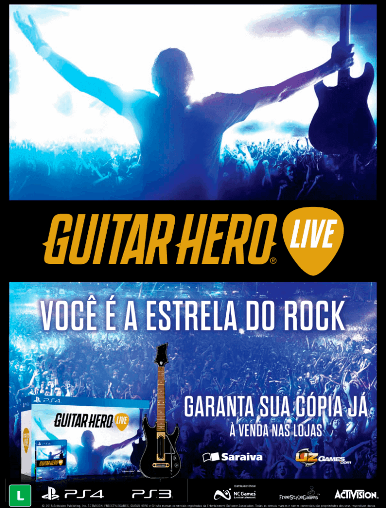 Propaganda Guitar Hero Live - Mundo dos Super-Heróis 73 - 2015