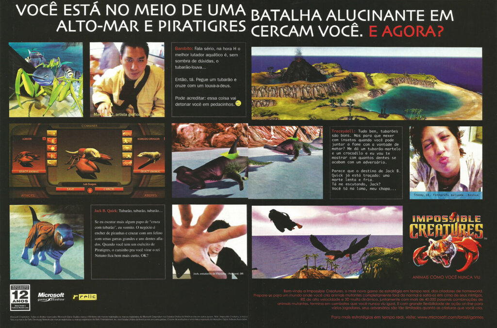 Propaganda Impossible Creatures - EGM Brasil 12 - 2003