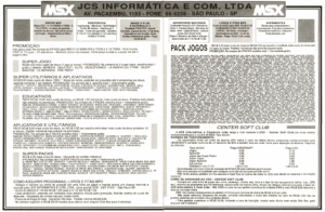 Propaganda JCS - MSX Micro 20 - 1989
