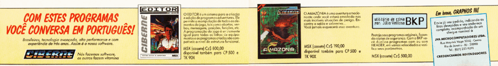 Propaganda JVA - MSX Micro 07 - 1986
