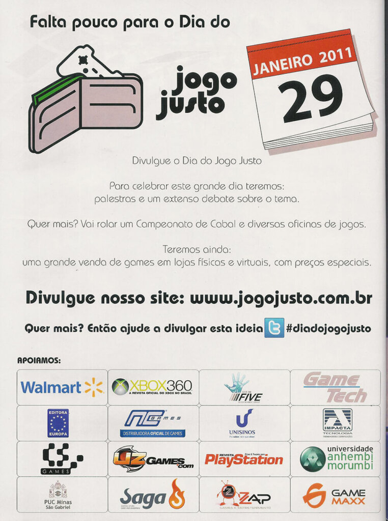 Propaganda Jogo Justo - Dicas & Truques para PlayStation 144 - 2011