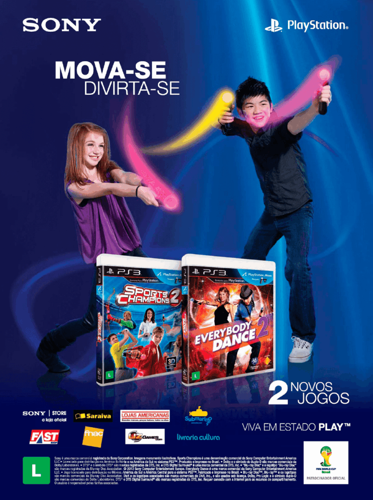 Propaganda Jogos PlayStation Move - Revista PlayStation 169 - 2012