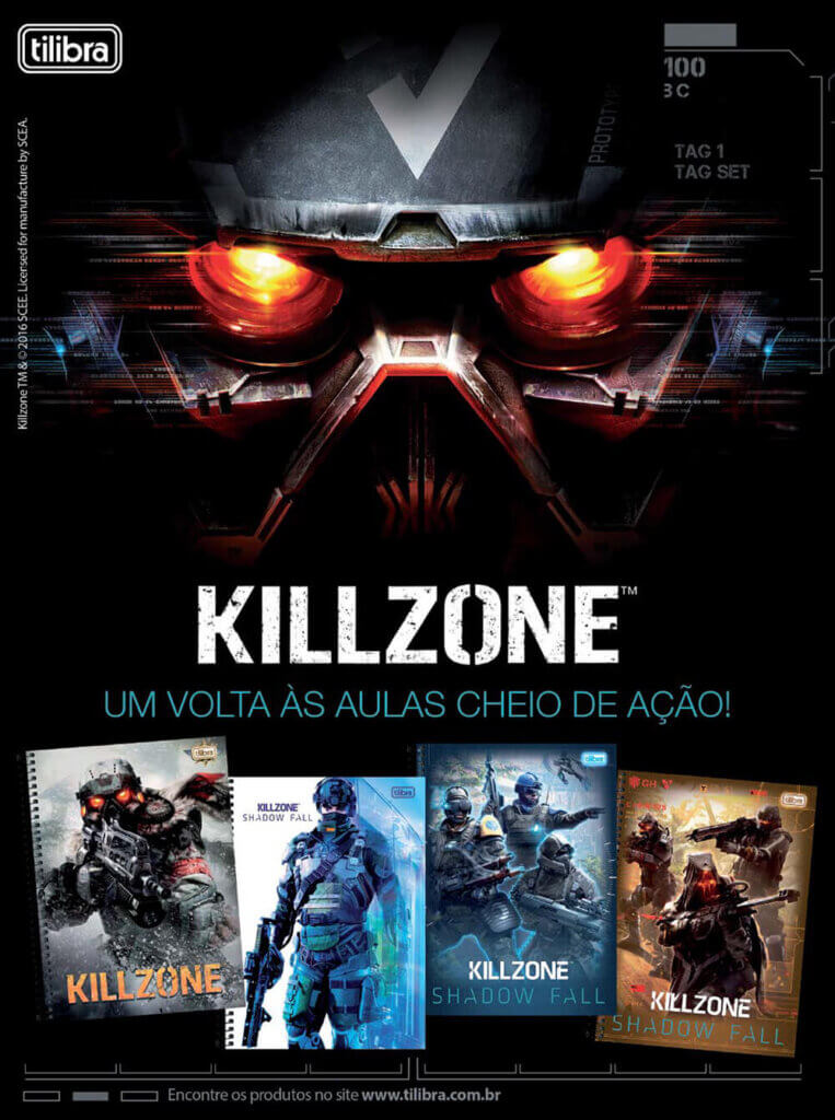 Propaganda Killzone (Tilibra) - Revista PlayStation 215 - 2016