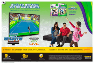 Propaganda Kinect Sports (Saraiva) - Xbox 360 60 - 2011