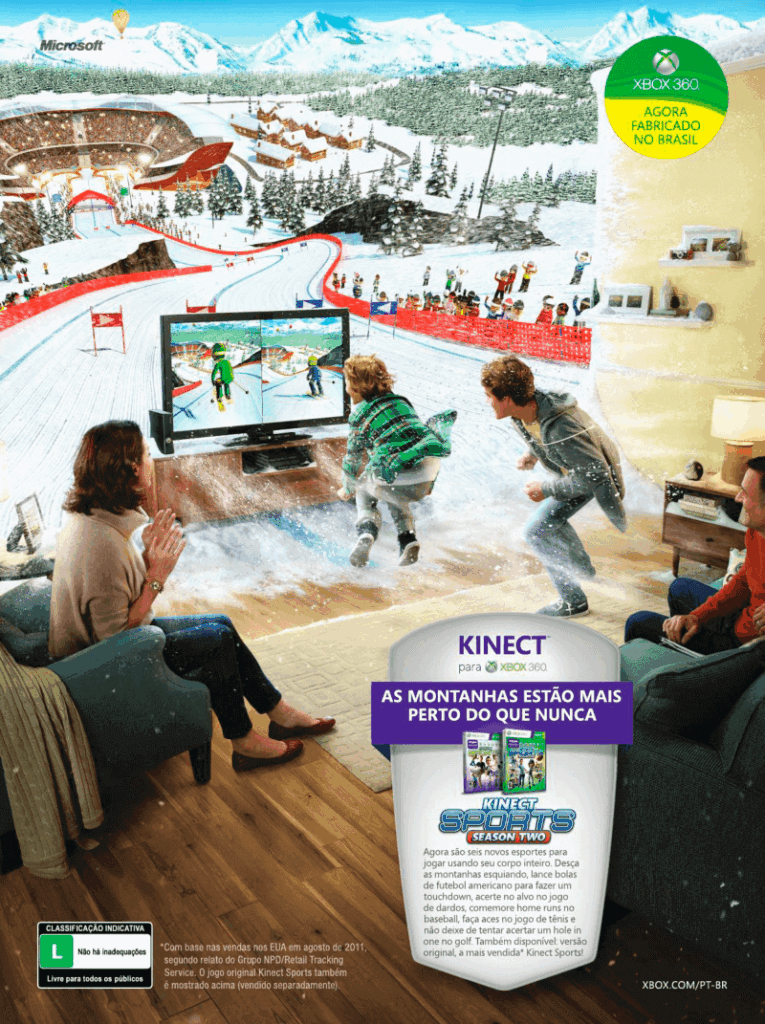 Propaganda Kinect Sports - Xbox 360 60 - 2011