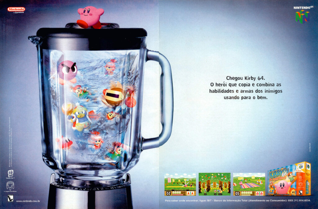 Propaganda Kirby 64 - Nintendo World 23 - 2000
