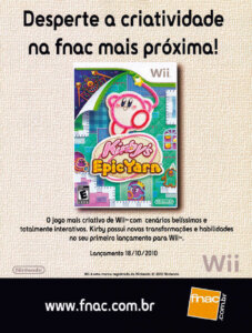 Propaganda Kirby's Epic Yarn (Fnac) - Nintendo World 139 - 2010