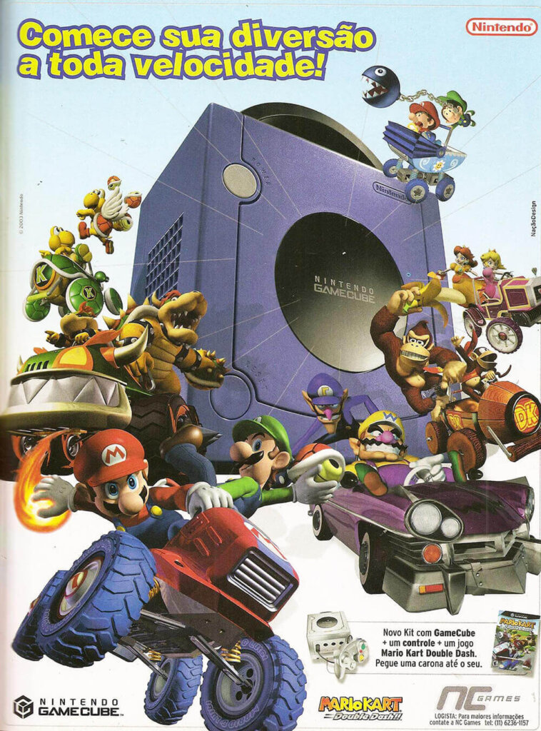 Propaganda Kit GameCube com Mario Kart Double Dash - Dicas & Truques para PlayStation 71 - 2004