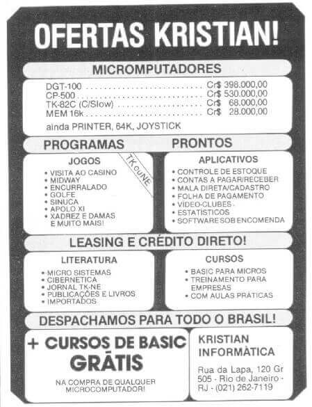 Propaganda Kristian - Micro Sistemas 13 - 1982