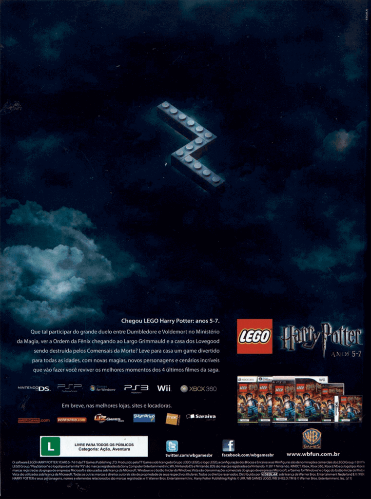 Propaganda LEGO Harry Potter anos 5-7 - Revista PlayStation 155 - 2011