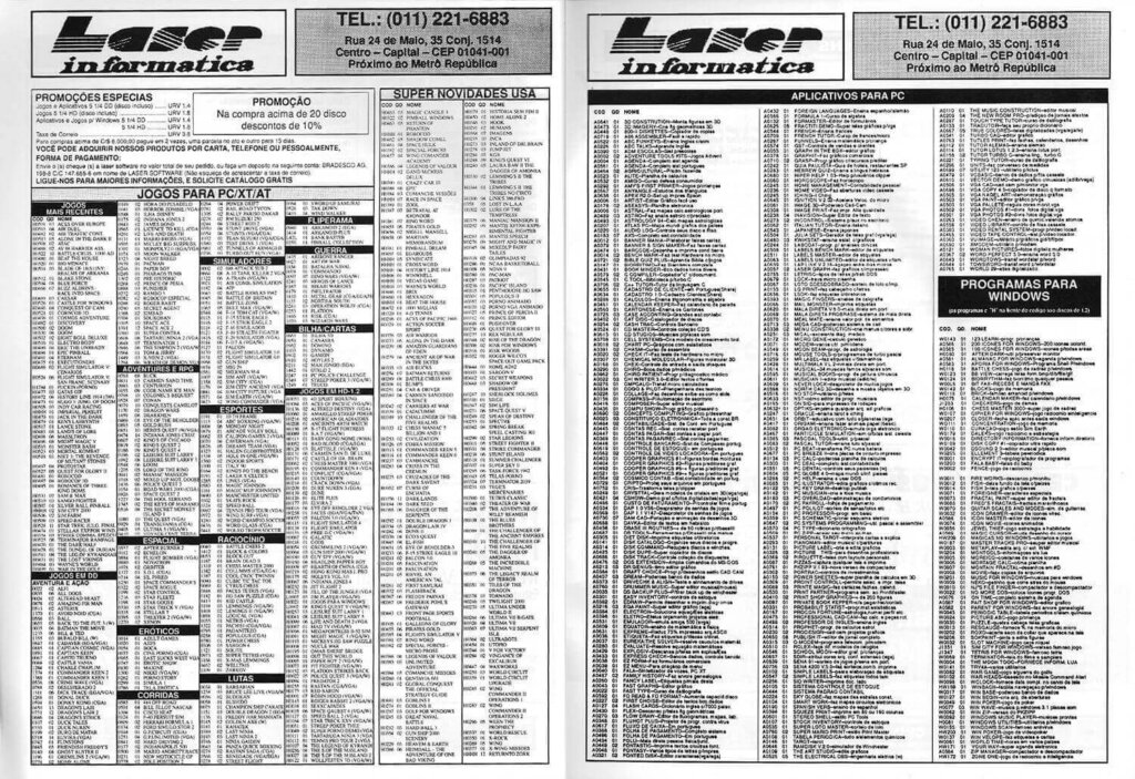 Propaganda Laser Informática - CPU PC 12 - 1994