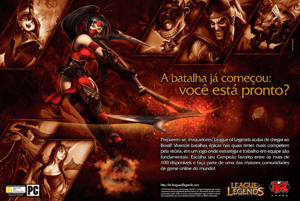 Propaganda League of Legends - Revista PlayStation 167 - 2012