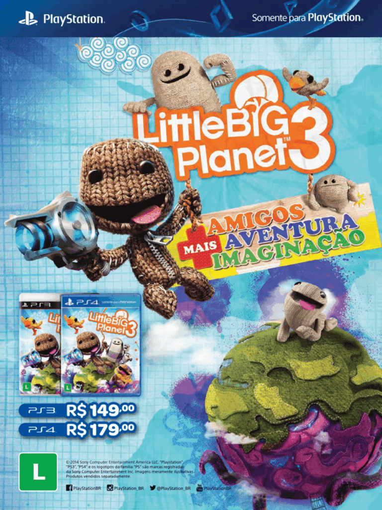 Propaganda Little Big Planet 3 - PlayStation 199 - 2014