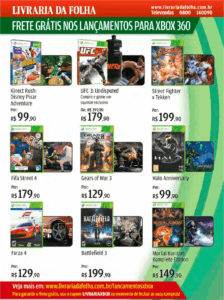 Propaganda Livraria da Folha - Xbox 360 67 - 2012