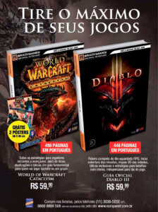 Propaganda Livros World of Warcraft e Diablo - Revista PlayStation 168 - 2012