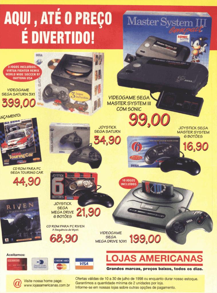 Propaganda Lojas Americanas - BIGMAX 21 - 1998