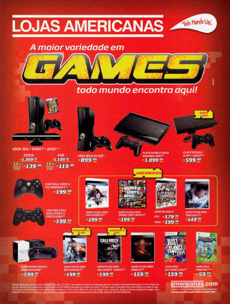 Propaganda Lojas Americanas - EGW 145 - 2013