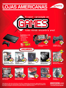 Propaganda Lojas Americanas - Revista PlayStation 169 - 2012