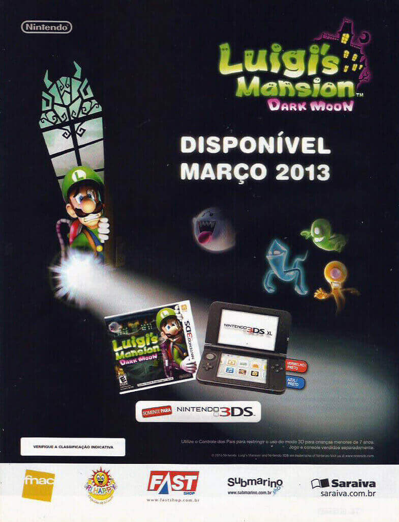 Propaganda Luigi's Mansion Dark Moon - Nintendo World 166 - 2013