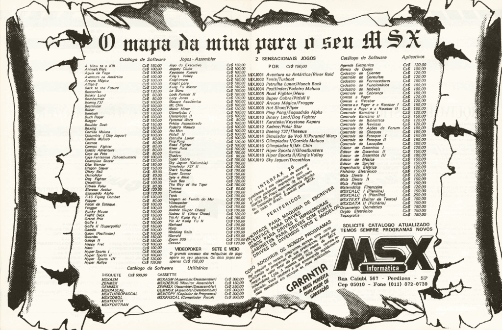 Propaganda MSX Informática - MSX Micro 05 - 1986