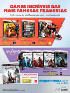 Propaganda Magazine Luiza - Revista PlayStation 168 - 2012